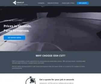 Oshcut.com(On Demand Metal Fabrication l OSH Cut) Screenshot