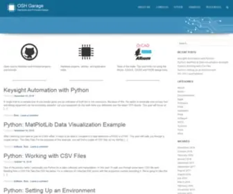 Oshgarage.com(Hardware, Firmware, and System Design) Screenshot