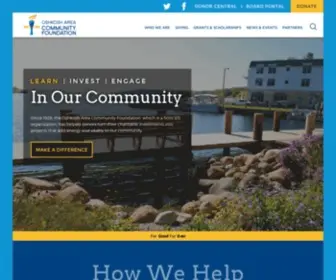 Oshkoshareacf.org(Oshkosh Area Community Foundation) Screenshot