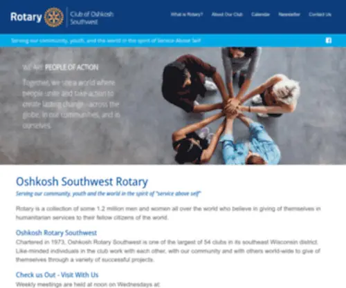 Oshkoshrotarysouthwest.org(Rotary Club of Oshkosh Southwest) Screenshot