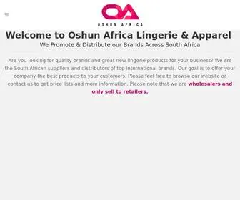 Oshunafrica.co.za(Lingerie Suppliers & Wholesalers) Screenshot