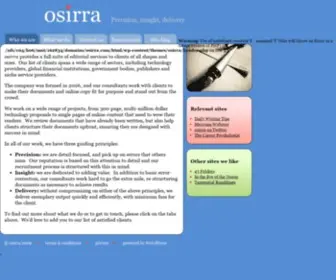 Osirra.com(Osirra consulting) Screenshot