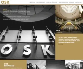 Oskgroup.com(Our Vision To be a long term business builder) Screenshot