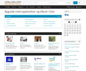 Oslosurf.com(Byguide med opplevelser og tilbud i Oslo) Screenshot