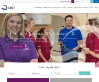 OSL.uk.com(OSL Oncology Systems Limited) Screenshot