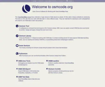 Osmcode.org(Home) Screenshot