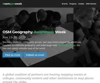 OsmGeoweek.org(OpenStreetMap Geography Awareness Week) Screenshot