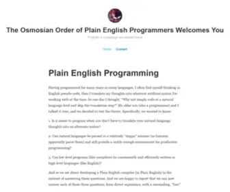 Osmosianplainenglishprogramming.blog(Program in a language you already know) Screenshot