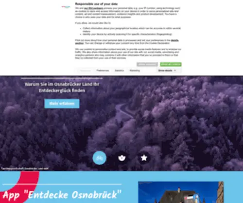 Osnabruecker-Land.de(Urlaubsregion für Entdecker & Genießer) Screenshot