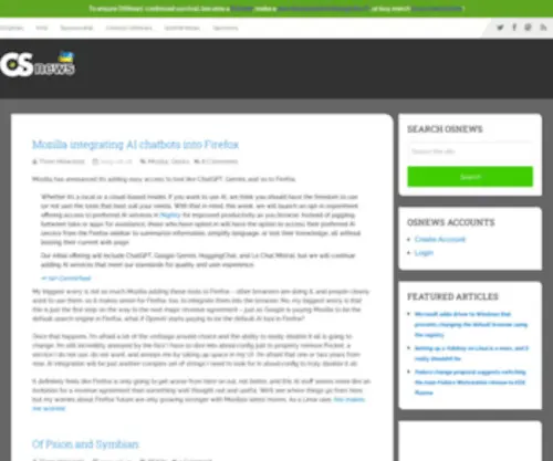 Osnews.com(Exploring the Future of Computing) Screenshot