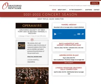 Osny.org(Oratorio Society of New York) Screenshot