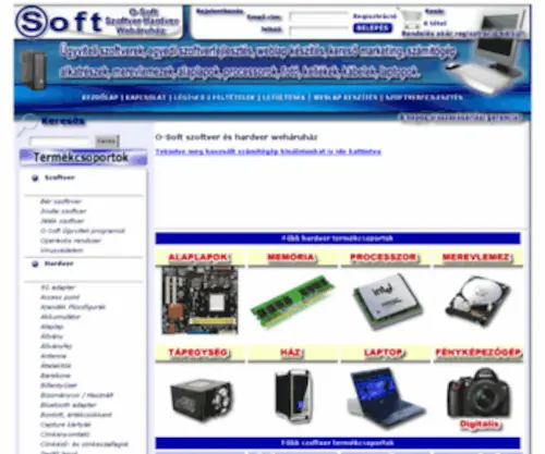 Osoft.hu(O-Soft Bt szoftver és hardver webáruház) Screenshot