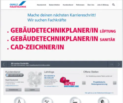 Ospelthaustechnik.li(Ospelt Haustechnik AG) Screenshot