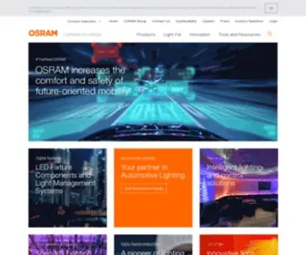 Osram.be(International Homepage of OSRAM) Screenshot