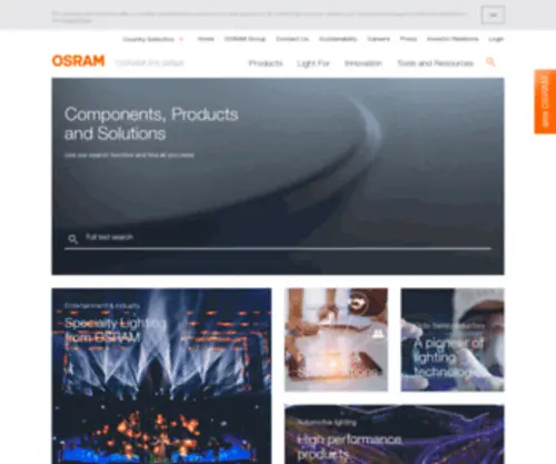 Osram.gr(International Homepage of OSRAM) Screenshot