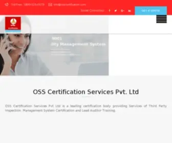 Osscertification.com(Accredited Certification Body in India) Screenshot