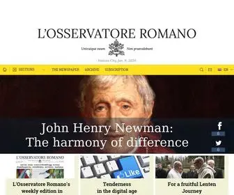 Osservatoreromano.va(Sito web ufficiale de L'Osservatore Romano) Screenshot