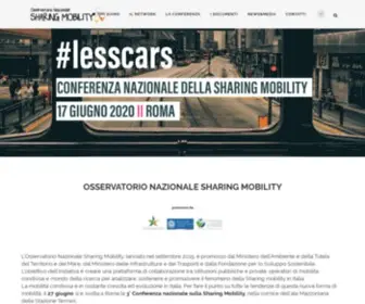 Osservatoriosharingmobility.it(Osservatorio Nazionale Sharing Mobility) Screenshot