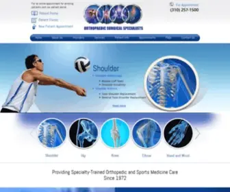 OSSMD.com(Orthopaedic Surgical Specialist Torrance) Screenshot