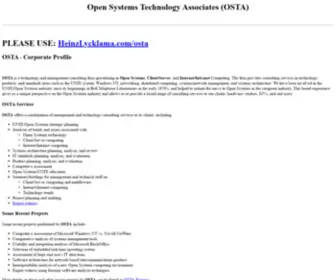 Osta.com(Open Systems Technology Associates (OSTA)) Screenshot