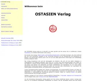 Ostasien-Verlag.de(OSTASIEN Verlag) Screenshot