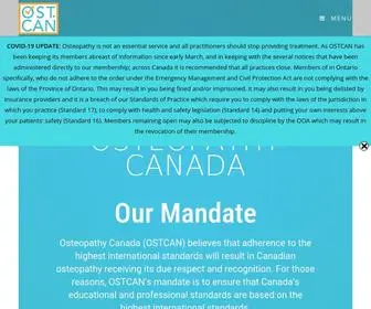 Ostcan.ca(Osteopathy Canada) Screenshot