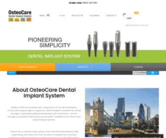 Osteocare.uk.com(Osteocare Dental Implant System) Screenshot