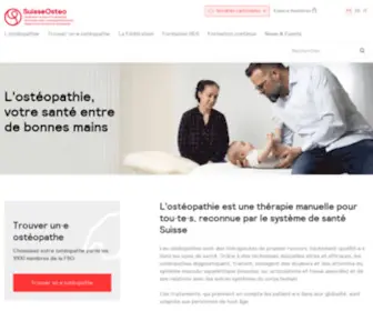 Osteopathes-Suisses.ch(Fédération Suisse des Ostéopathes) Screenshot