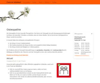 Osteopathie-Zug.ch(Praxis am Wihelbach) Screenshot