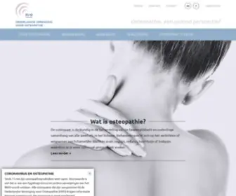 Osteopathie.nl(De Nederlandse Vereniging voor Osteopathie (NVO)) Screenshot