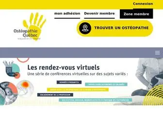 Osteopathiequebec.ca(Accueil) Screenshot