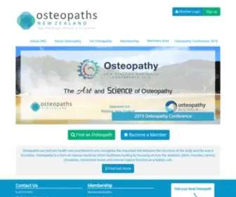 Osteopathsnz.co.nz(Osteopaths New Zealand) Screenshot