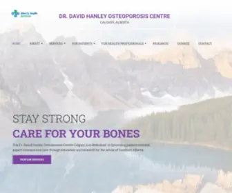 Osteoporosiscalgary.com(David Hanley Osteoporosis Centre Calgary) Screenshot