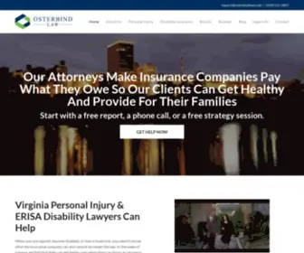 Osterbindlaw.com(Virginia Personal Injury and Disability Lawyers) Screenshot