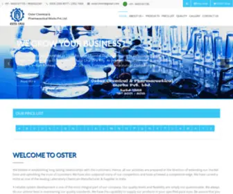 Osterchemical.com(Oster Chemical & Pharmaceutical Works Pvt) Screenshot