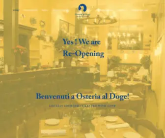 Osteriaaldogenyc.com(Osteria al Doge) Screenshot