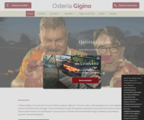 Osteriagigino.com(Ristorante di carne) Screenshot