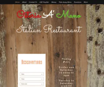 Osteriamano.com(Osteria A'Mano) Screenshot