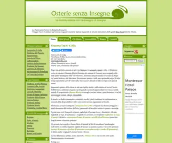 Osteriesenzainsegne.com(Recensioni ristoranti slow food ed osterie d'Italia) Screenshot