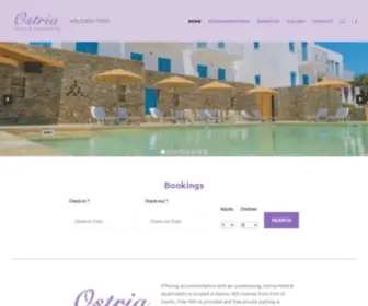 Ostria-Andros.gr(Ostria Hotel Andros) Screenshot