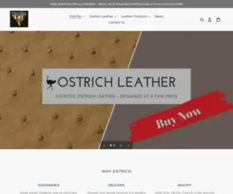 Ostritec.com(Sustainable Ostrich Products) Screenshot