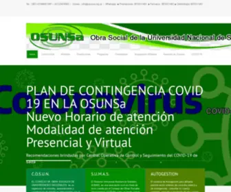 Osunsa.org.ar(Obra Social de la Universidad Nacional de Salta) Screenshot