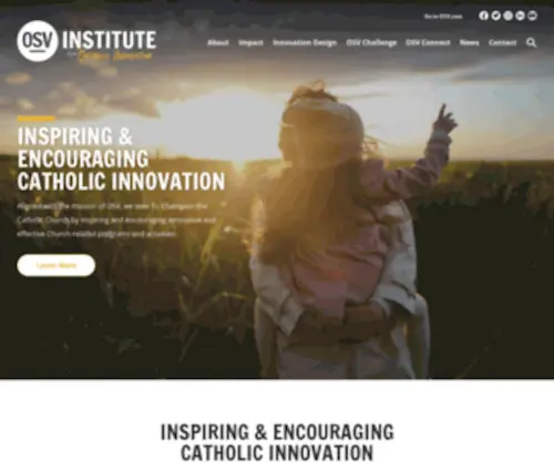 Osvinstitute.com(Inspiring & Encouraging Catholic Innovation) Screenshot