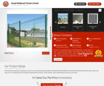 Oswalweldmesh.co.in(Oswal Weldmesh Private Limited) Screenshot