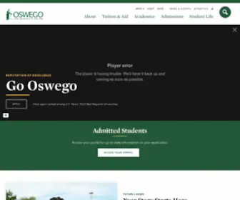 Oswego.edu(SUNY Oswego) Screenshot