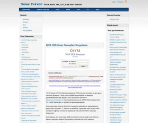 Osymsinav.net(Sınav Takvim) Screenshot