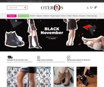 Oteros.ro(Oteros este un magazin online dedicat exclusiv femeilor care cauta inc) Screenshot