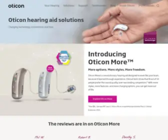 Oticon.biz(Oticon hearing aids) Screenshot