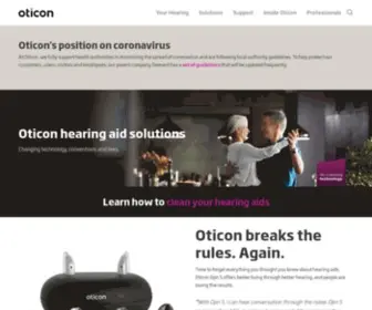 Oticonus.com(Hearing aids) Screenshot