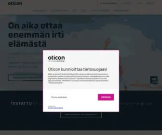 Oticon.fi(Oticon-kuulokojeet | Elämää muuttava kuulokojeteknologia) Screenshot